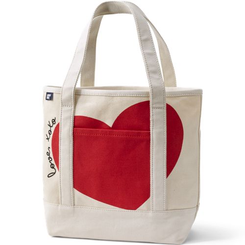 Small Solid Color Open Top Canvas Tote Bag | Lands' End