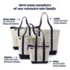 Medium Print 5 Pocket Open Top Canvas Tote Bag, alternative image