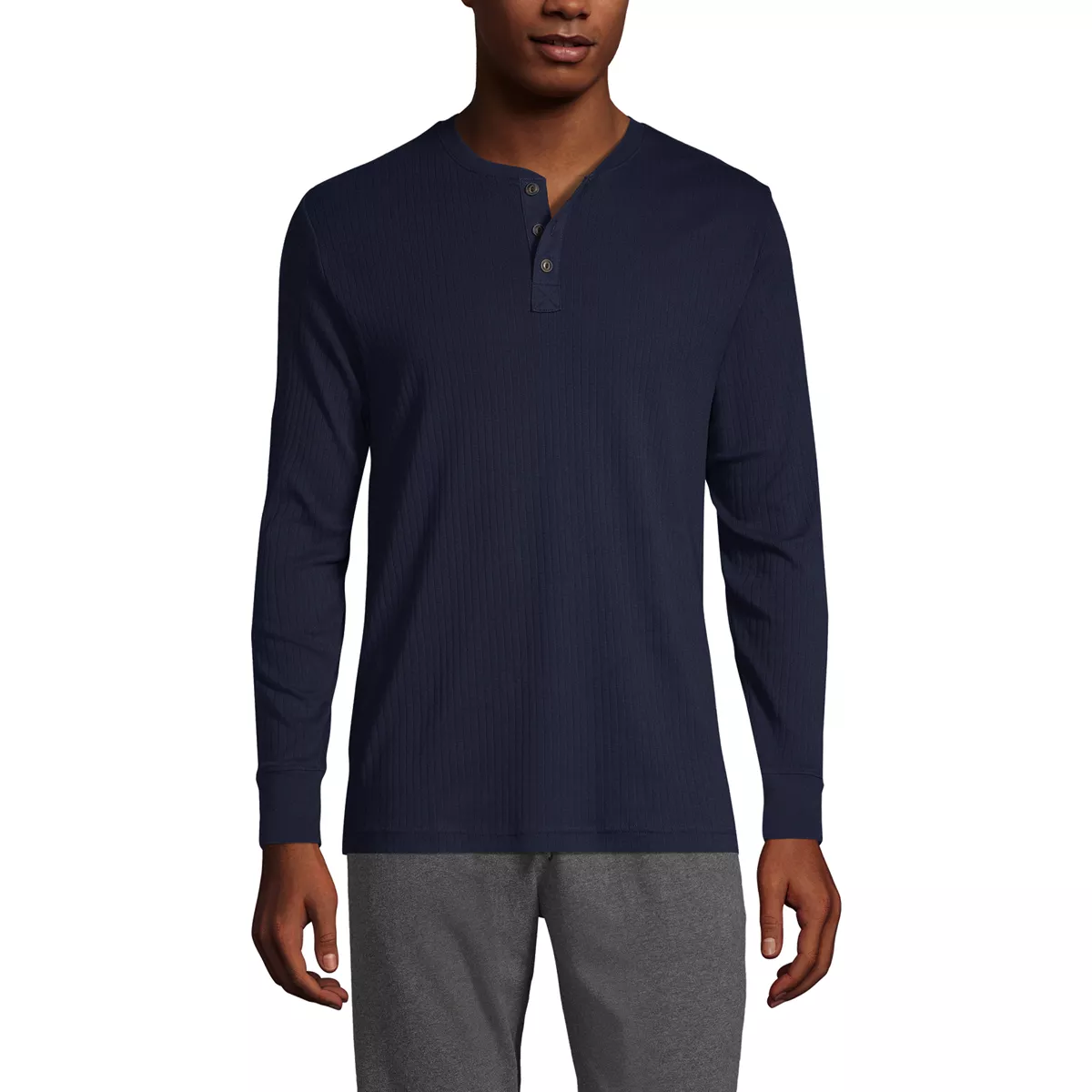 Men's Knit Rib Pajama Henley