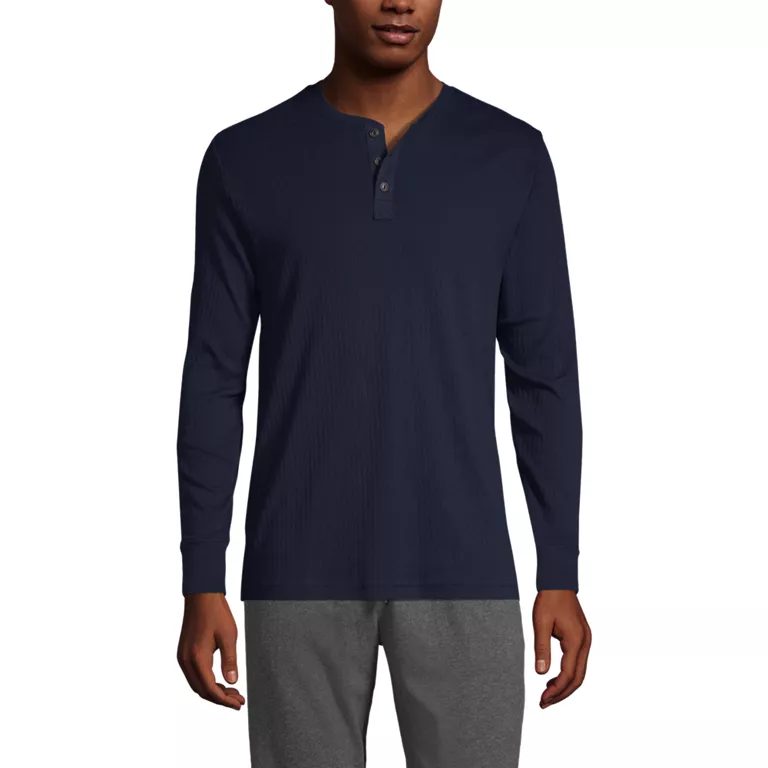 Men's Knit Rib Pajama Henley