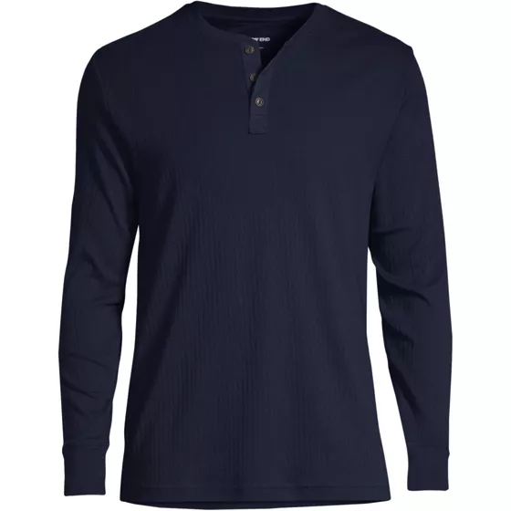 Men's Knit Rib Pajama Henley - primary