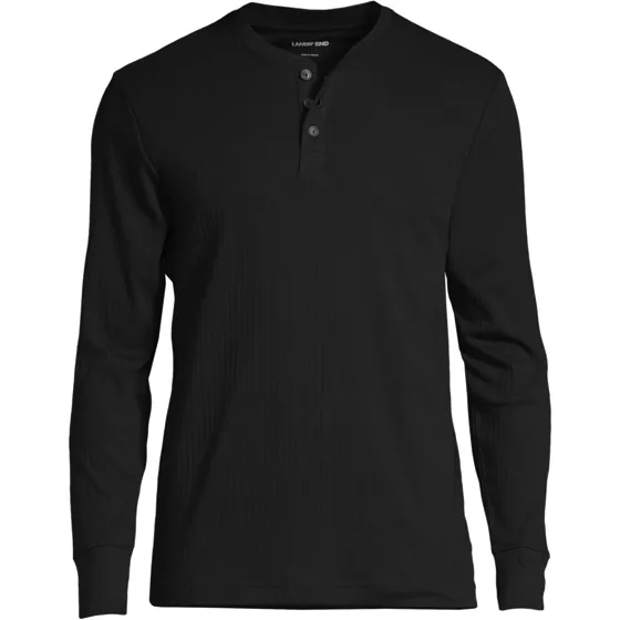 Men's Knit Rib Pajama Henley - primary