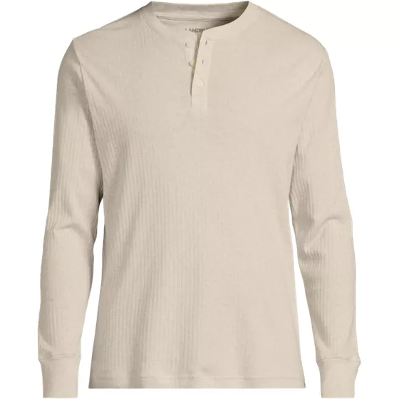 Men's Knit Rib Pajama Henley - primary
