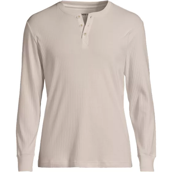 Men's Knit Rib Pajama Henley - primary