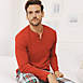 Men's Knit Rib Pajama Henley, alternative image