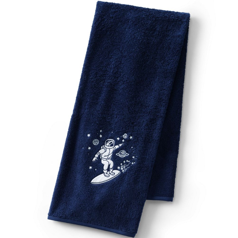 Kitty Cat & Monogram on Light Blue Bath Towel Set