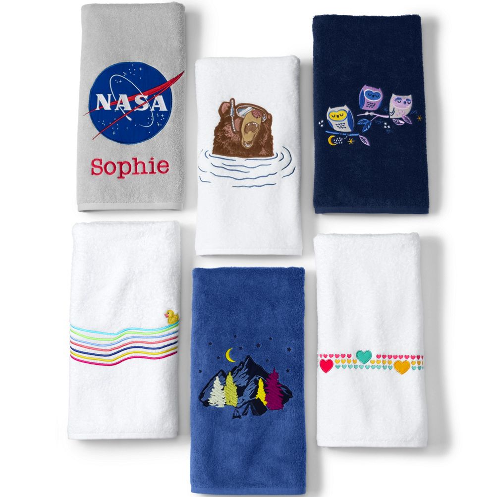 Kids Cotton Appliqué Bath Towel