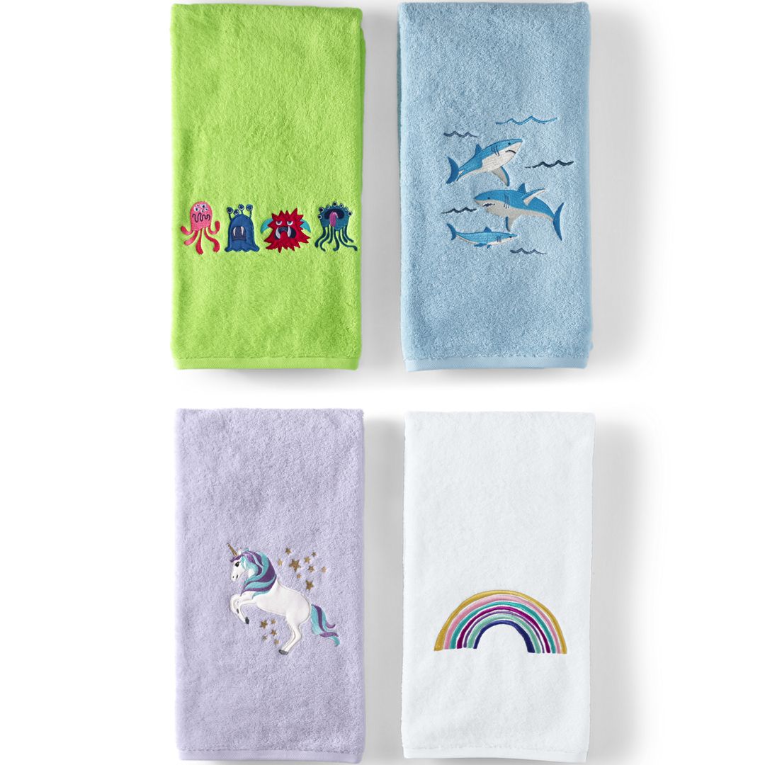 Kids Cotton Appliqué Bath Towel