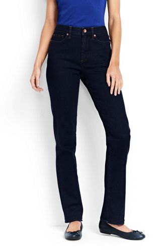 ladies high waisted straight leg jeans
