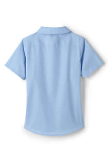 School Uniform Girls Short Sleeve Peter Pan Collar Broadcloth Shirt, Back