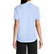 Women's Short Sleeve Peter Pan Collar Broadcloth Shirt, Back