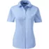 Women's Short Sleeve Peter Pan Collar Broadcloth Shirt, Front