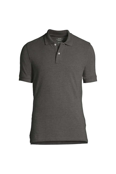 Men's Custom Logo Banded Short Sleeve Tailored Fit Mesh Polo Shirt