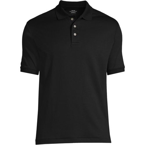 Men's Custom Logo Banded Cuff Short Sleeve Tailored Fit Supima Cotton Polo Shirt