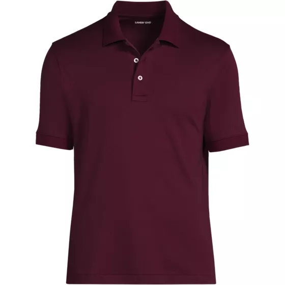 School Uniform Men's Short Sleeve Tailored Fit Banded Pima Polo Shirt - primary