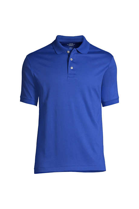 Men's Custom Logo Banded Short Sleeve Tailored Fit Pima Cotton Polo Shirt