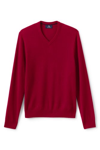 Men's Cashmere V-neck Sweater from Lands' End