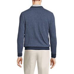 Men's Fine Gauge Cashmere V-neck Sweater, Back