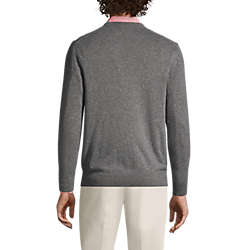 Men's Fine Gauge Cashmere V-neck Sweater, Back