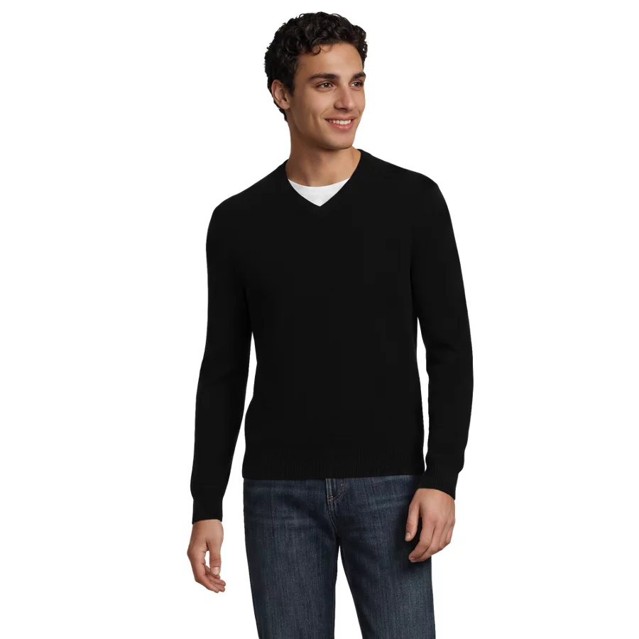 Men's Cashmere V Neck Sweater view 1