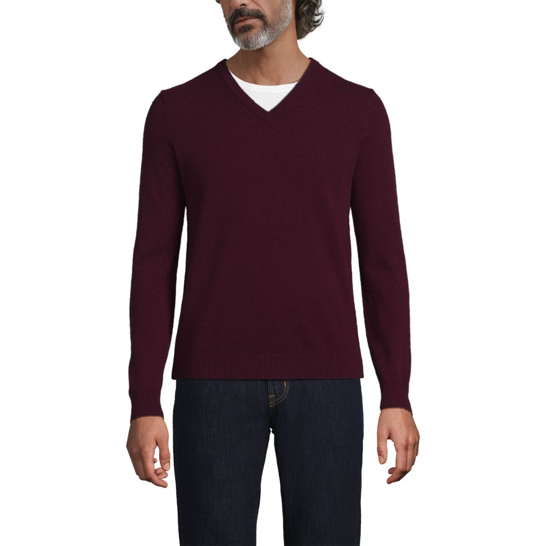 Men's Fine Gauge Cashmere V-neck Sweater
