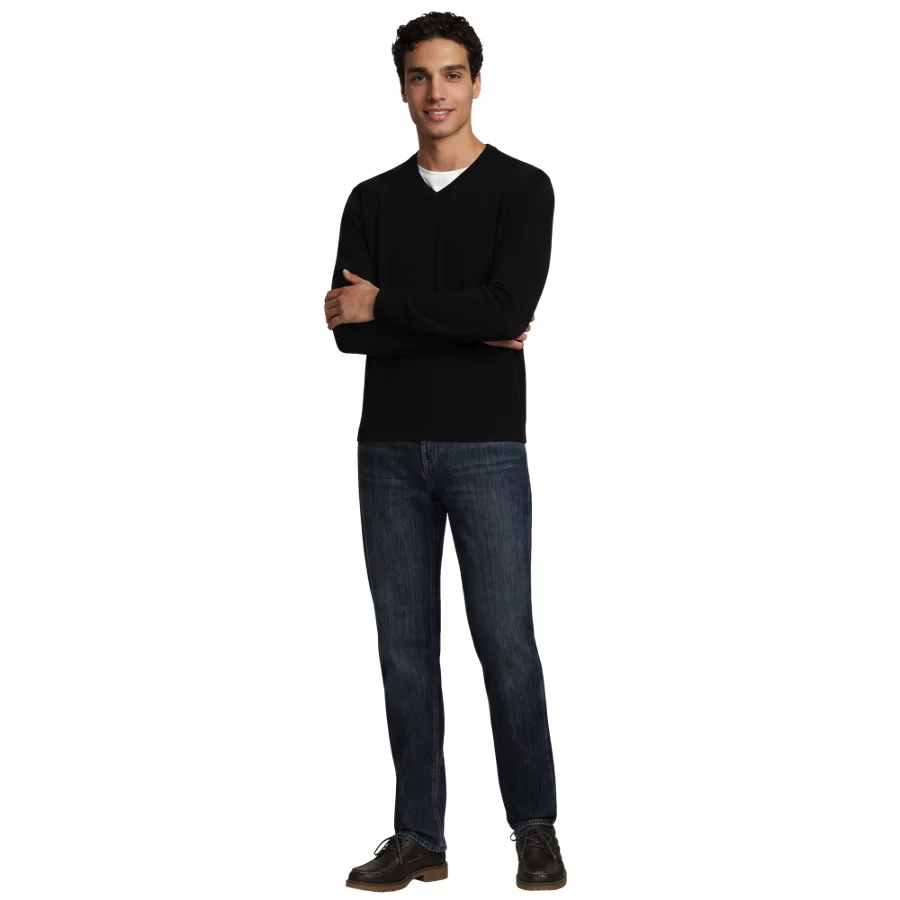 Men's Cashmere V Neck Sweater view 6