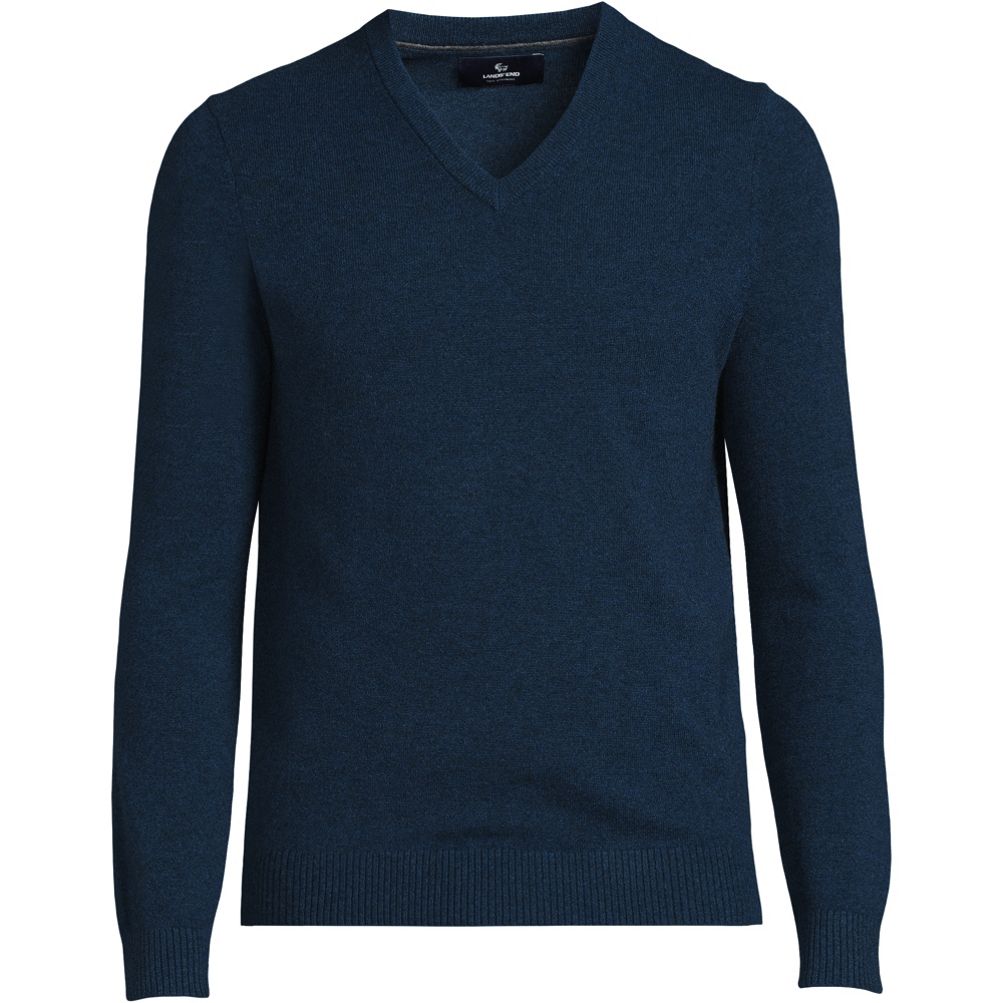 Men's Big and Tall Fine Gauge Cashmere V-neck Sweater