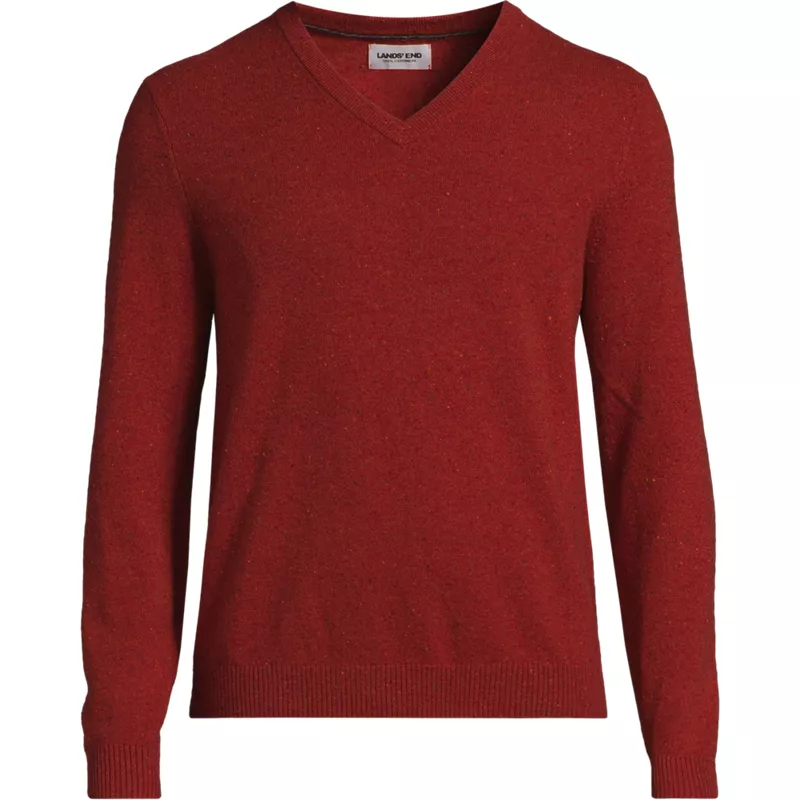 Men's Fine Gauge Cashmere V-neck Sweater, Front