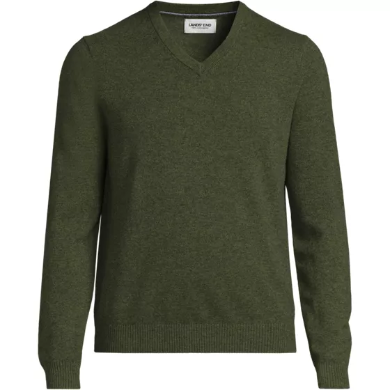 Men's Tall Fine Gauge Cashmere V-neck Sweater - primary