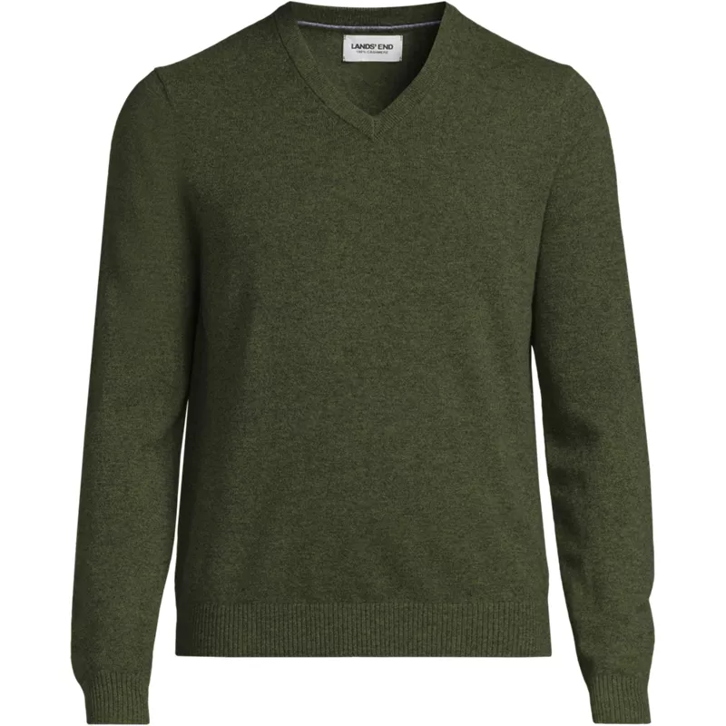 Men's Fine Gauge Cashmere V-neck Sweater, Front