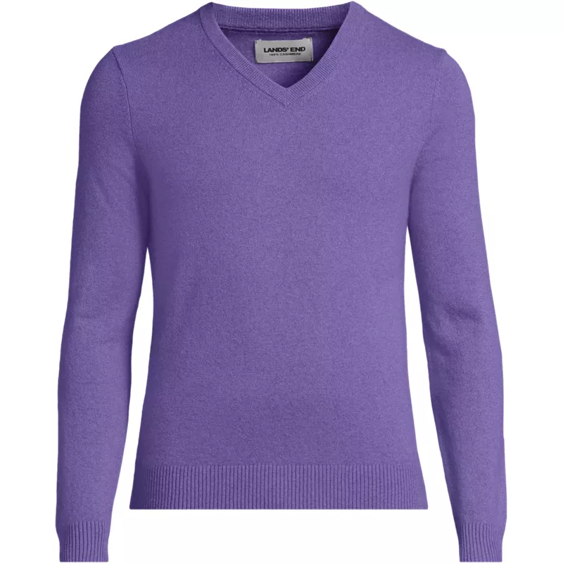 Men's Fine Gauge Cashmere V-neck Sweater, Front