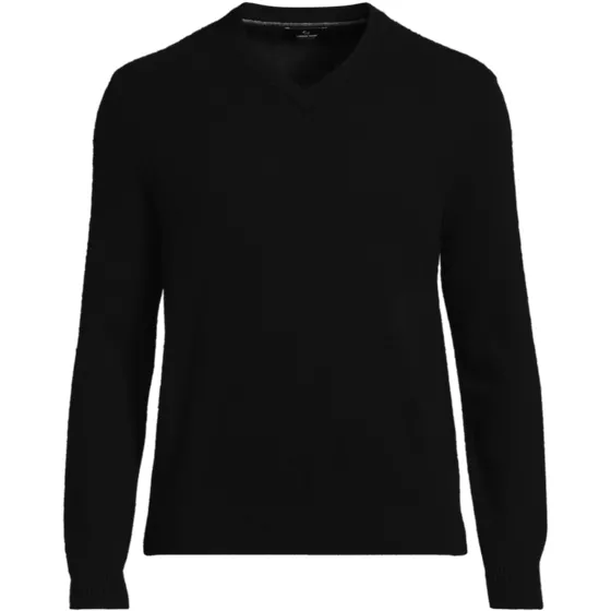 Men's Big and Tall Fine Gauge Cashmere V-neck Sweater - primary
