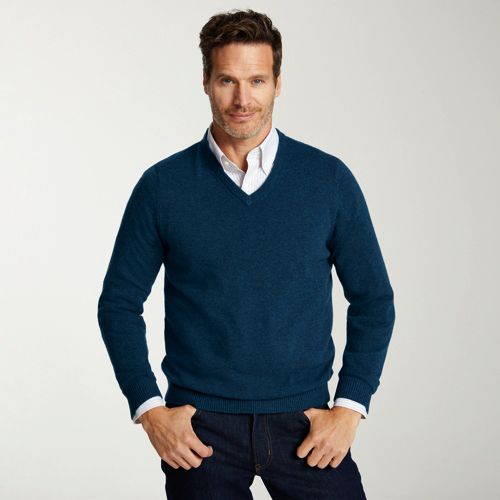 Men's V-Necks - Wool & Cashmere Luxury V-Neck Sweaters