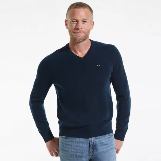 Men's Cashmere V-neck Sweater - primary