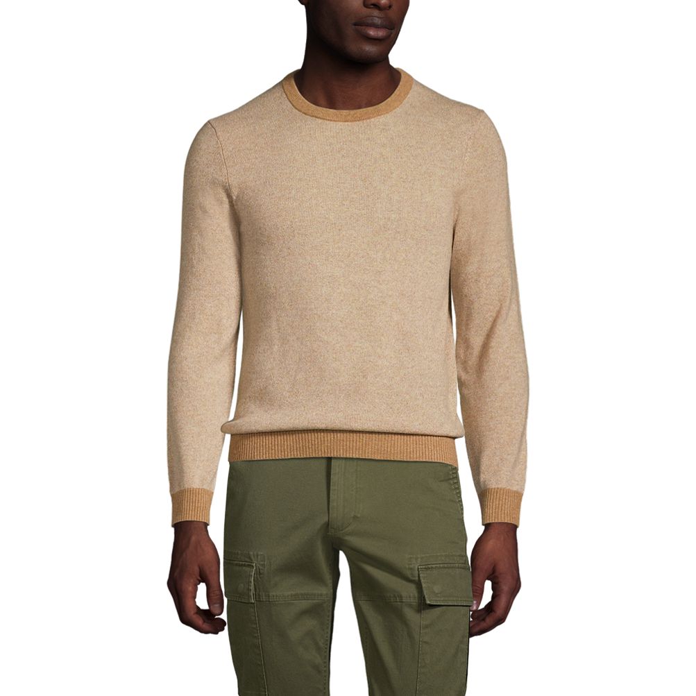 Men's Fine Gauge Cashmere Crewneck Sweater | Lands' End
