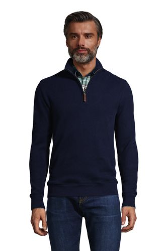 Men S Bedford Rib Quarter Zip Sweater Lands End