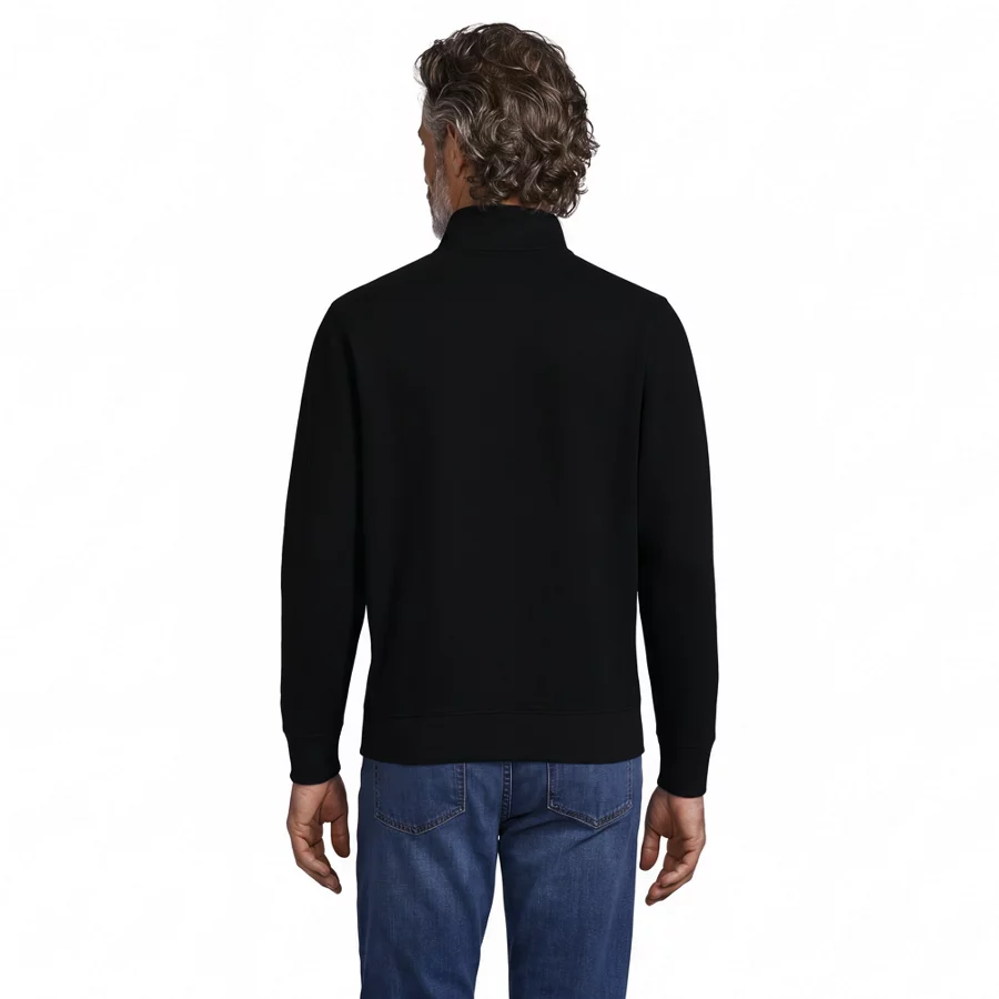 School Uniform Men's Bedford Rib Quarter Zip Sweater view 2