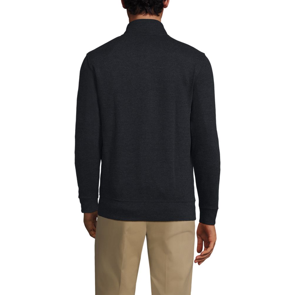 Men s Bedford Rib Quarter Zip Sweater Lands End