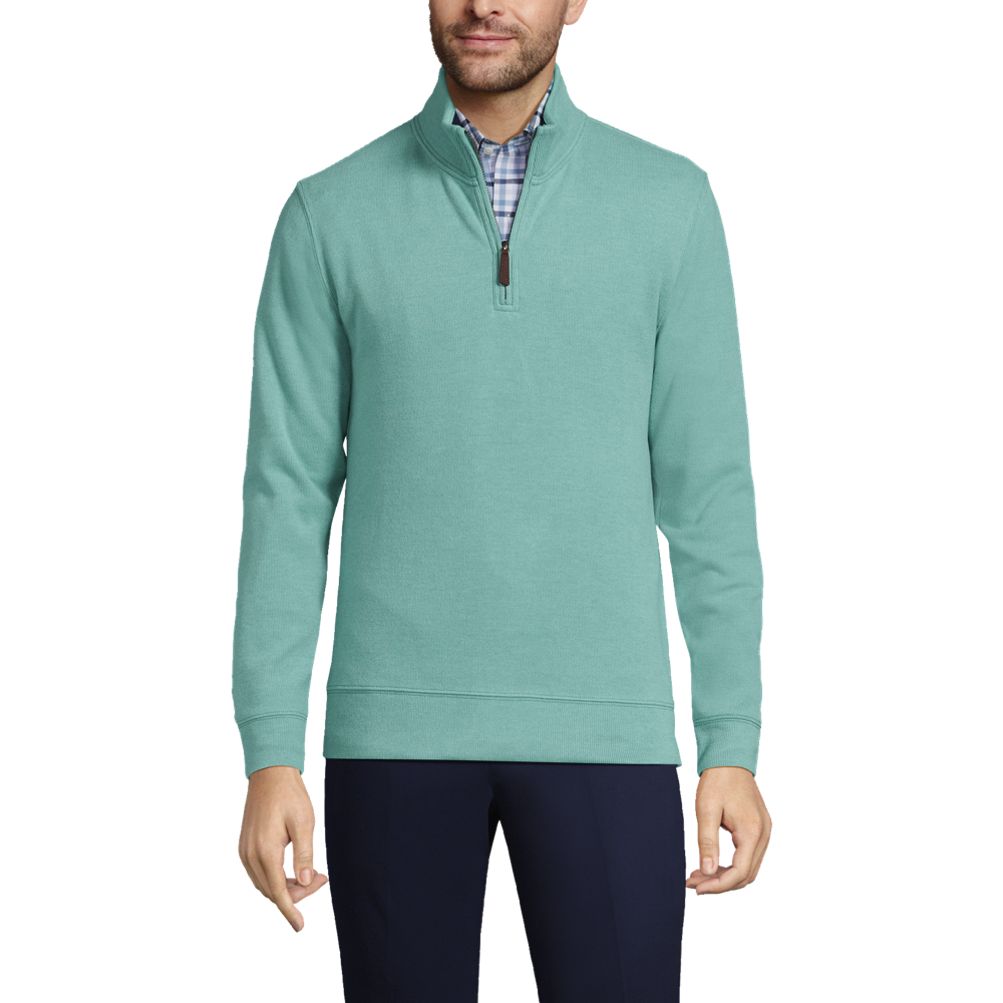 Lands end bedford rib quarter zip pullove hot sale