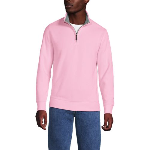  Lands' End Reißverschluss-pullover Aus Bedford-ripp, Herren, Größe:44-46 Regular, Pink, Baumwolle, By Lands' End 