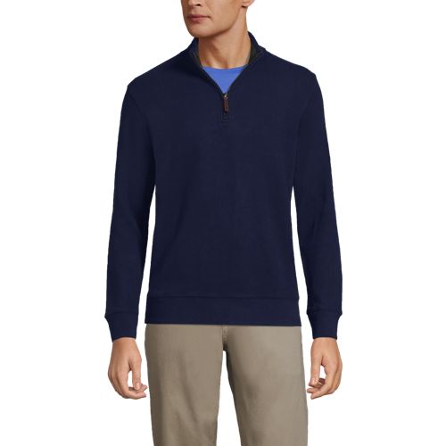 Zipper-Pullover aus Bedford-Ripp für Herren