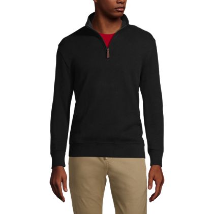 School Uniform Men's Bedford Rib Quarter Zip Sweater - image 1