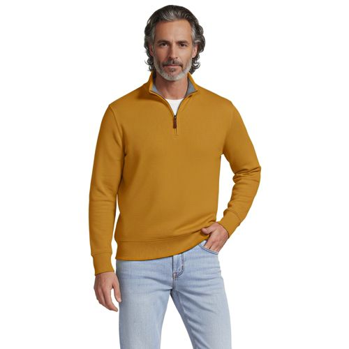  Lands' End Reißverschluss-pullover Aus Bedford-ripp, Herren, Größe:44-46 Regular, Gelb, Baumwolle, By Lands' End 