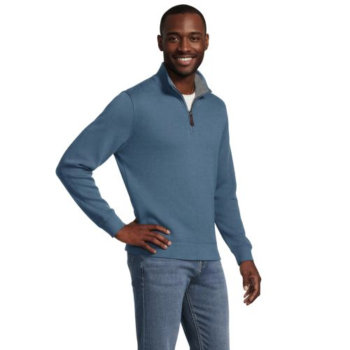  Lands' End Reißverschluss-pullover Aus Bedford-ripp, Herren, Größe:44-46 Regular, Blau, Baumwolle, By Lands' End 