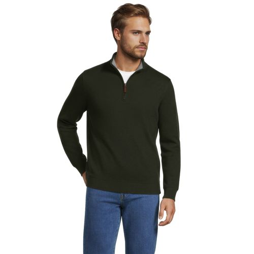  Lands' End Reißverschluss-pullover Aus Bedford-ripp, Herren, Größe:44-46 Regular, Braun, Baumwolle, By Lands' End 