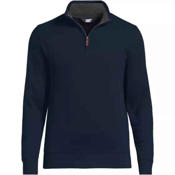 School Uniform Men's Bedford Rib Quarter Zip Sweater - primary