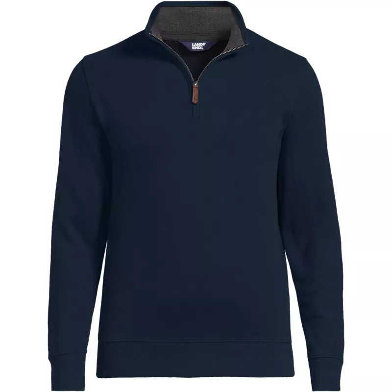 School Uniform Bedford Rib Quarter Zip Pullover Sweater, Front
