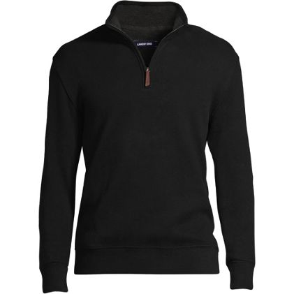 School Uniform Men's Bedford Rib Quarter Zip Sweater - primary