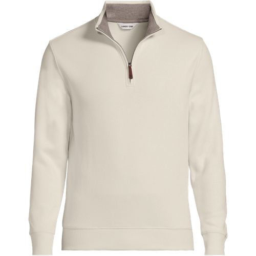 Bedford Quarter Zip Jumper, Men, size: XXL, regular, Ivory, Cotton, by Lands' End