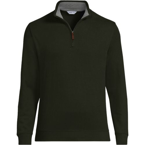 Bedford Quarter Zip Jumper, Men, size: XXL, regular, Brown, Cotton, by Lands' End